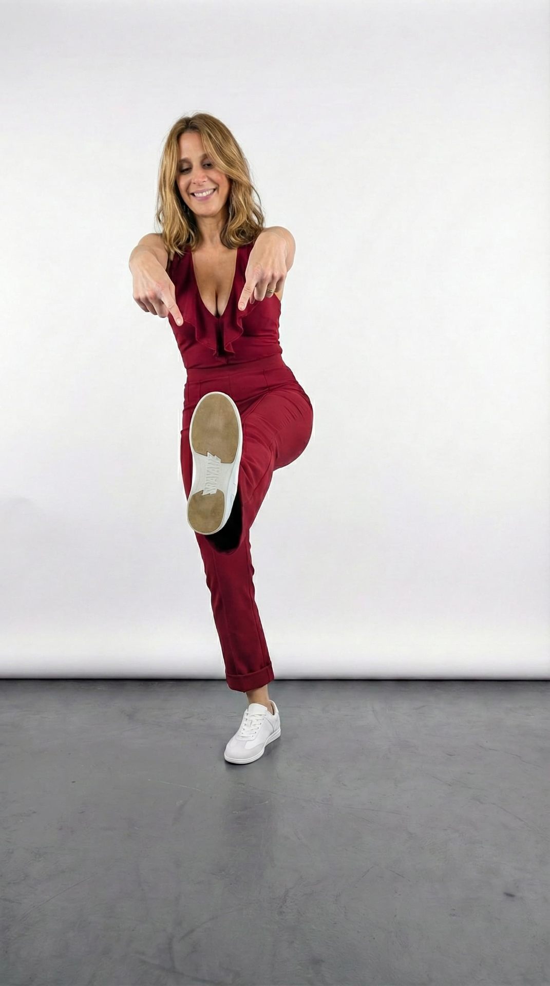 Rose demonstrating full sole coverage while dancing